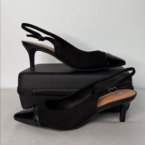 Dressbarn Pam Black Slingback Pumps Size 8